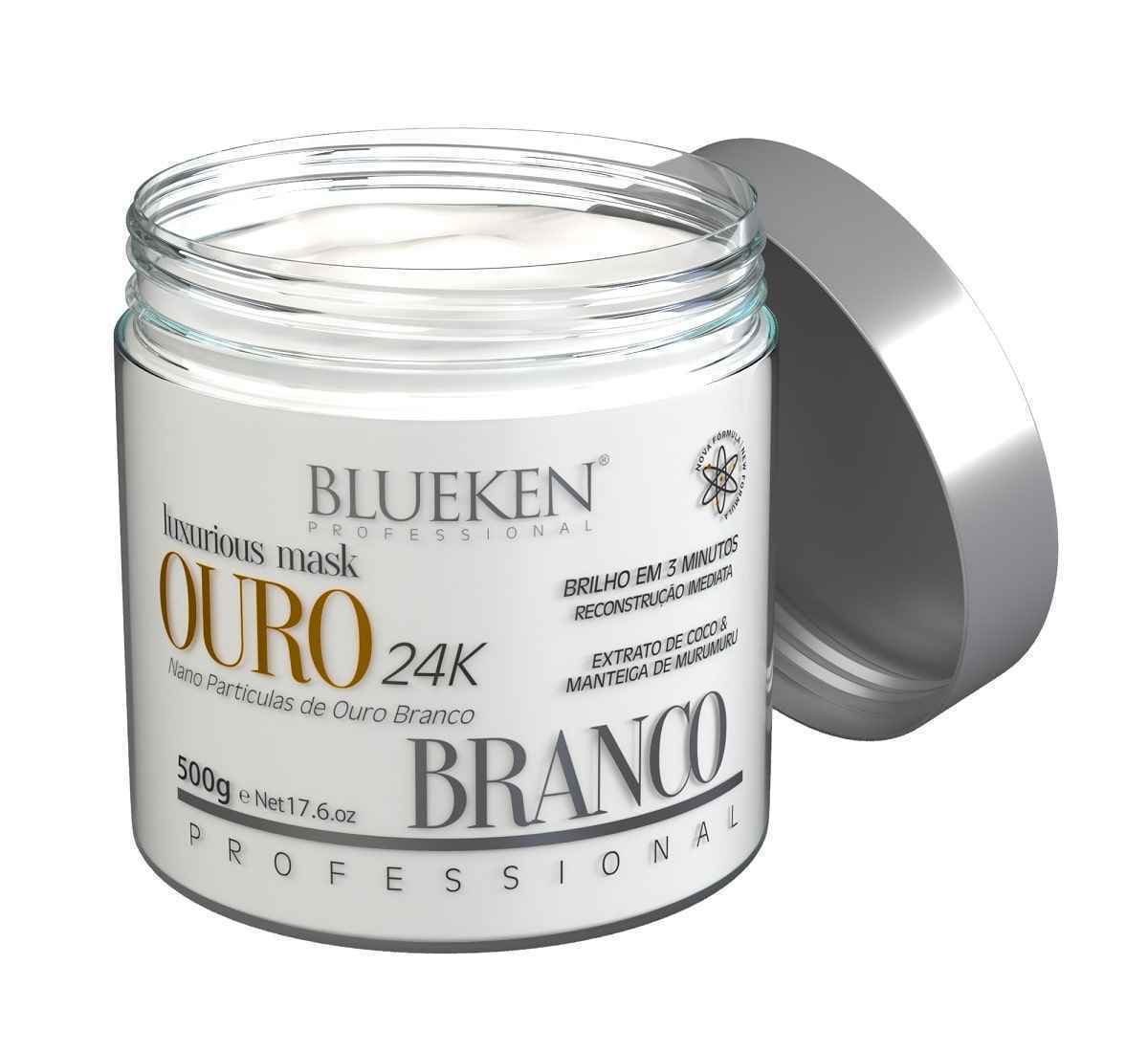 ماسک موی احیا و بازسازی بلوکن BLUEKEN مدل اورو برانکو OURO BRANCO حجم 500ml | ماسک عنکبوتی طلای سفید